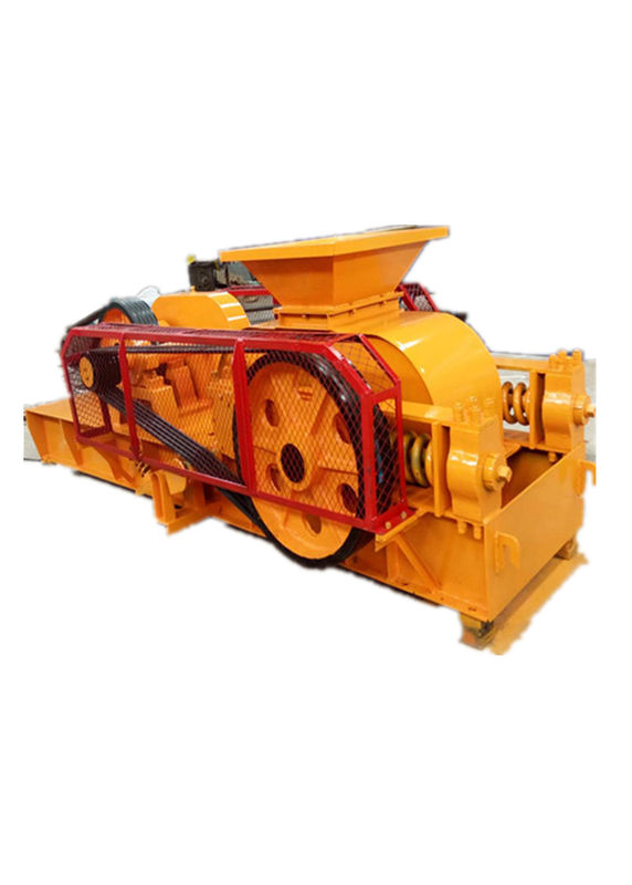Double Smooth Roll Crusher Machine , Limestone Roller Crusher For Sand Making